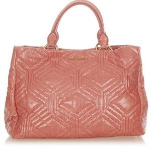 *AMAZING* Miu Miu Vitello Shine Trapu Cipria Satchel